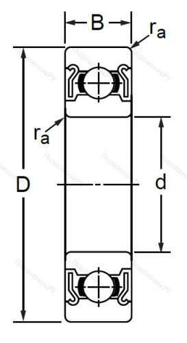 Однорядный шариковый подшипник SS 6006 ZZ (80106 Ю ГОСТ) в Владивостоке