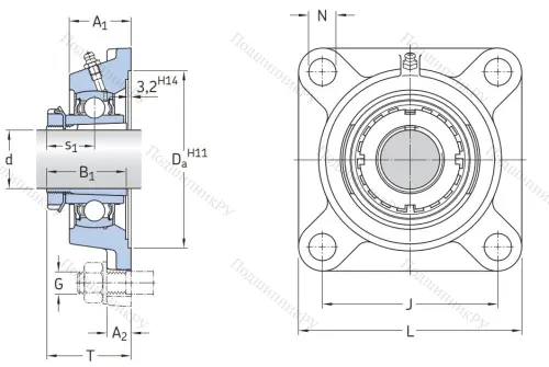 Подшипниковый узел FYJ 55 KF в Владивостоке
