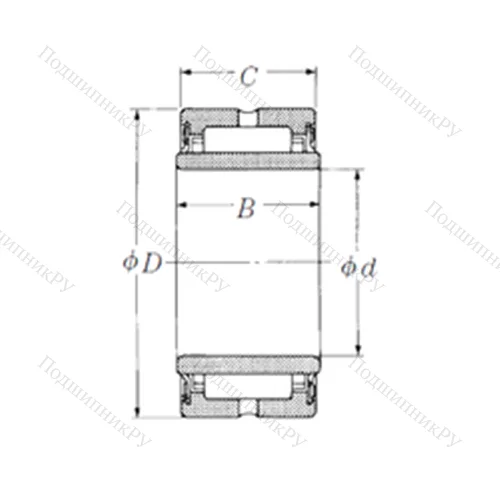 Подшипник игольчатый радиальный NA 6917TT