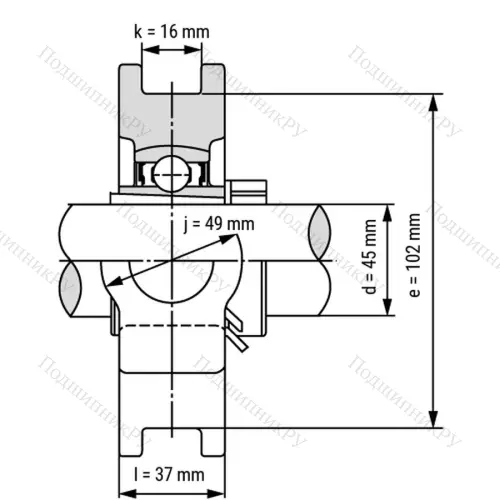 Подшипниковый узел UKT 210 - Вал: 45 мм от производителя  LPZ