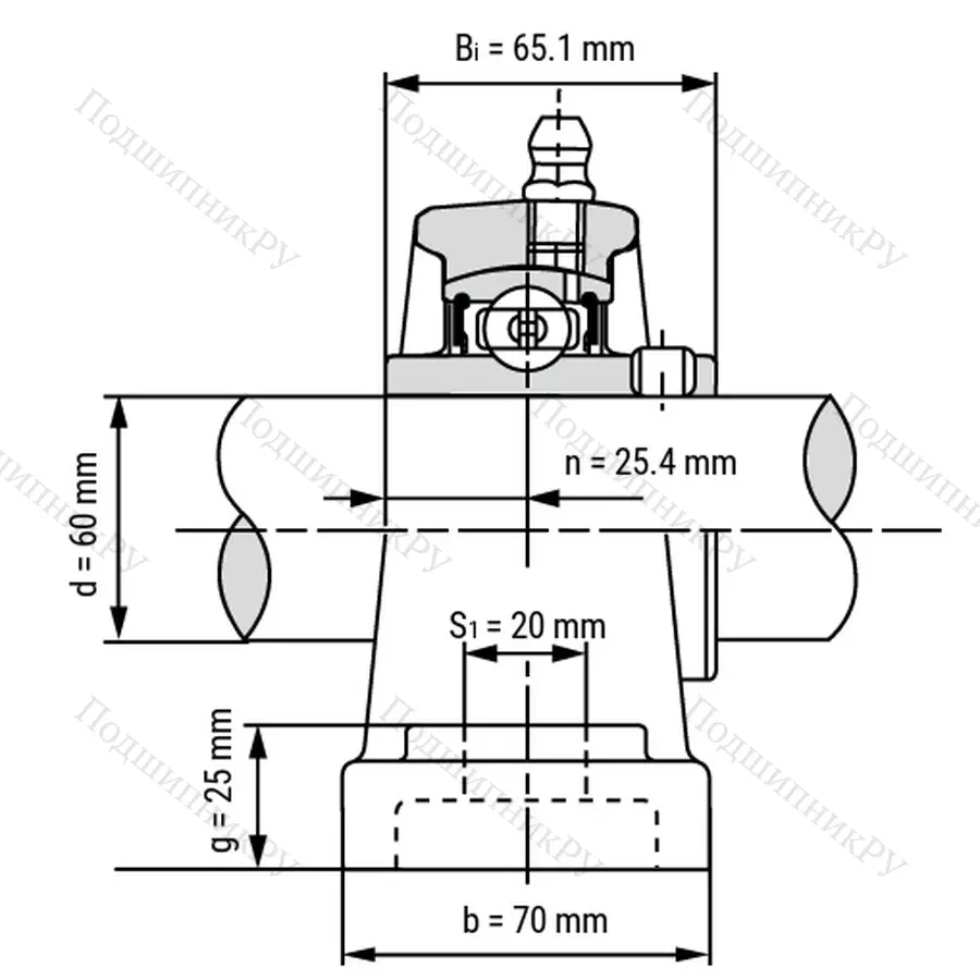 Подшипниковый узел SSUCP 212 - Вал: 60 мм