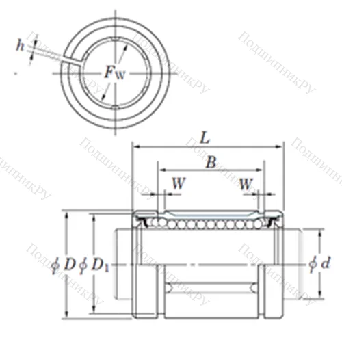 Подшипник шариковый линейный SDM 120AJ