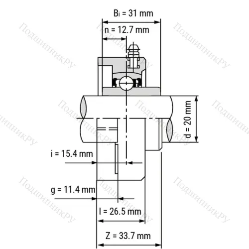 Подшипниковый узел SS-UCFLPL 204-W - Вал: 20 мм от производителя  LPZ