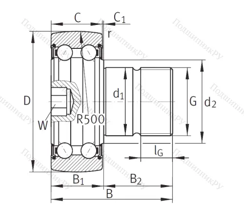 Подшипник KR 5201 2RS от производителя  INA