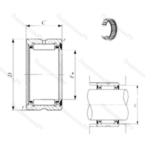 Подшипник игольчатый радиальный RNA 4918U