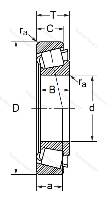 Конический роликовый подшипник 7310 А (СПЗ-9)
