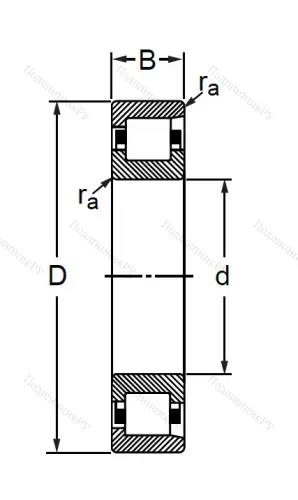 Цилиндрический роликовый подшипник 102313 (N 313 V) в Владивостоке