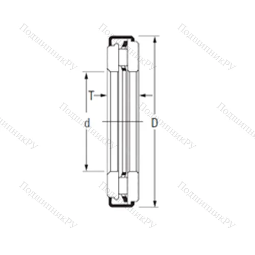Подшипник игольчатый упорный AXZ 8 35 54