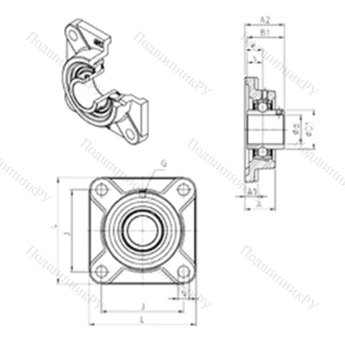 Подшипниковый узел шариковый радиальный UCF 310 от производителя  SNR