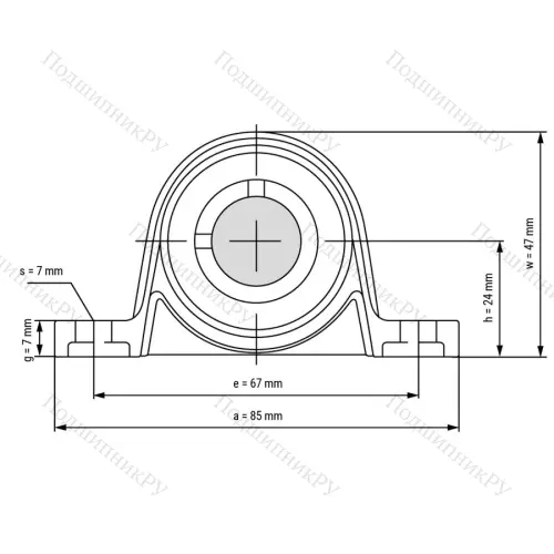 Подшипниковый узел SS-KP 003-ST - Вал: 17 мм от производителя  LPZ