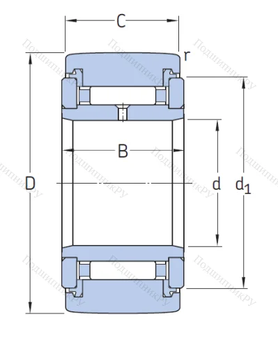 Игольчатый подшипник NATR 5 PPA от производителя  SKF