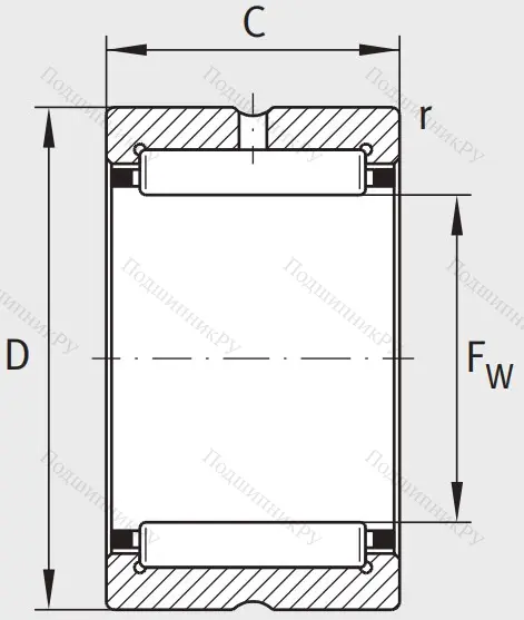 Игольчатый подшипник RNA 49/32 XL
