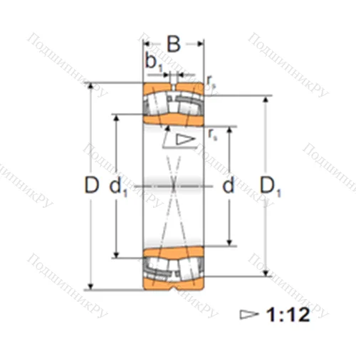Подшипник роликовый радиальный самоцентрирующийся 22219 KW 33