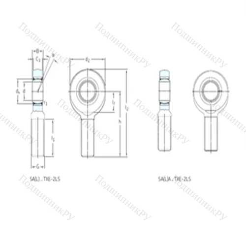Подшипник скольжения сферический SAL 45TXE-2LS от производителя  SKF
