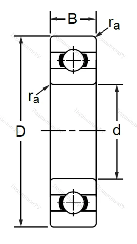 Миниатюрный шариковый подшипник 17 (607) в Владивостоке