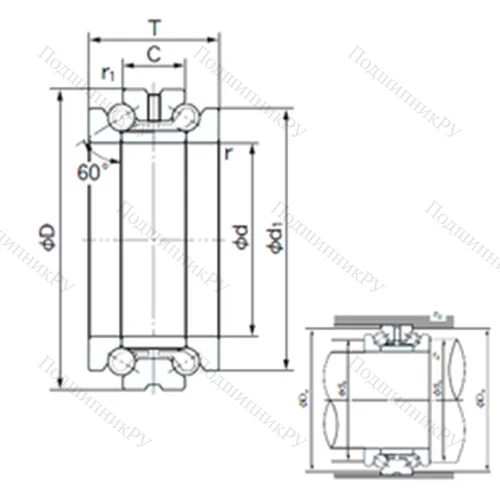 Подшипник шариковый упорно-радиальный 165TAD 20