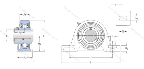 Подшипниковый узел SY 45 TF в Владивостоке