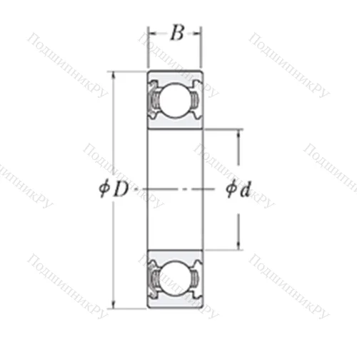 Подшипник шариковый радиальный MJ 1-Z