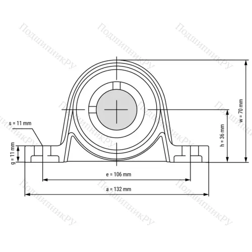 Подшипниковый узел SS-KP 006-ST - Вал: 30 мм от производителя  LPZ