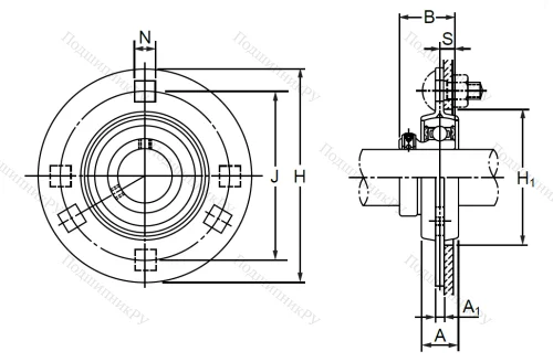 Подшипниковый корпус  PF 210 в Владивостоке