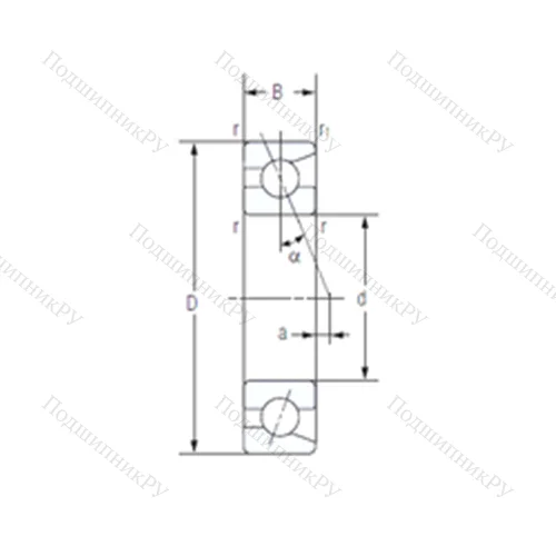 Подшипник шариковый радиально-упорный 7900C