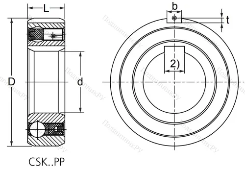 Подшипник обгонной муфты  CSK 15 PP в Владивостоке