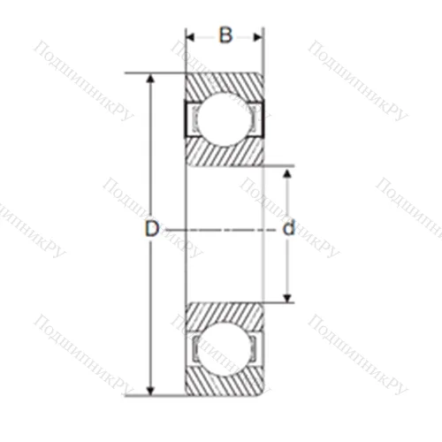 Подшипник шариковый радиальный 6021