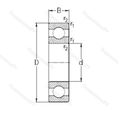 Подшипник шариковый радиальный 6040-M
