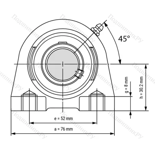 Подшипниковый узел UCPA 204 - Вал: 20 мм от производителя  LPZ