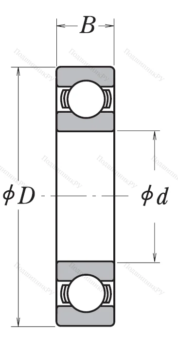 Однорядный шариковый подшипник 6003 CM