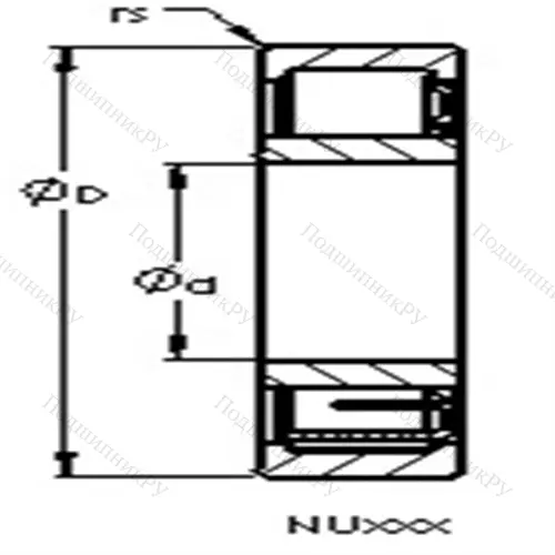 Подшипники роликовые радиальные с цилиндрическими роликами NU 310 E от производителя  AST