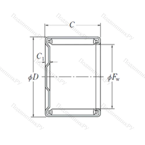 Подшипник игольчатый радиальный MF-3516