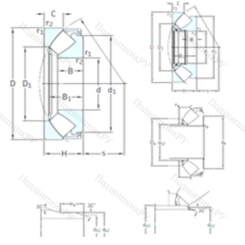 Подшипник роликовый упорно-радиальный 294/850EF от производителя  SKF