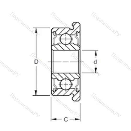 Подшипник шариковый радиальный FR 2-5