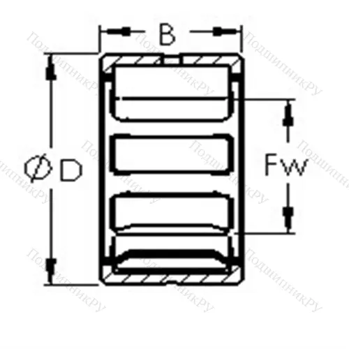 Подшипники игольчатые, прецизионные, метрическая серия NK 21/20 от производителя  AST