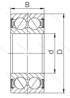 Радиально-упорный шариковый подшипник 3056206 2RS (3206 A 2RSTN) в Владивостоке