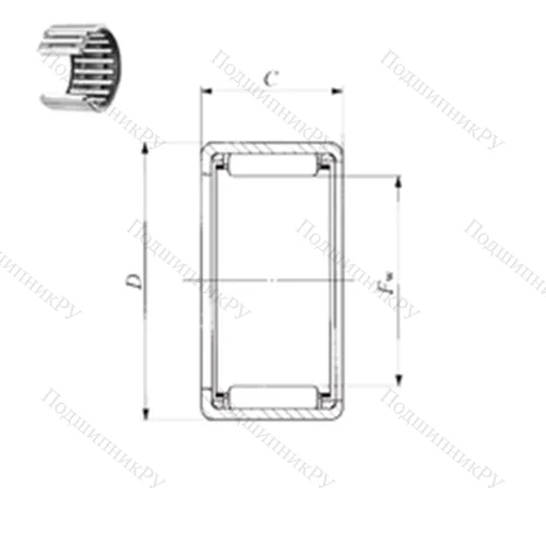Подшипник игольчатый радиальный TA 7025 Z
