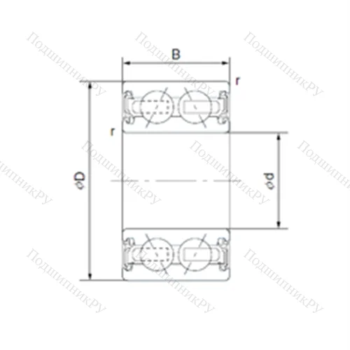 Подшипник шариковый радиально-упорный 30BD 46 от производителя  NSK