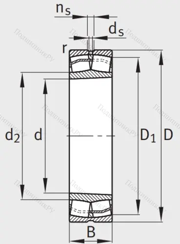 Сферический роликовый подшипник с конической посадкой на вал 22218 E 1 XL K C 3