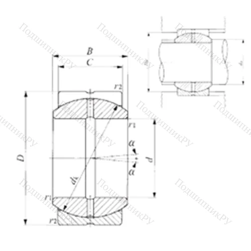Подшипник скольжения сферический SB 115A