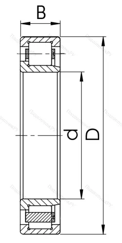 Цилиндрический роликовый подшипник 42212 КМ (NJ 212) в Владивостоке