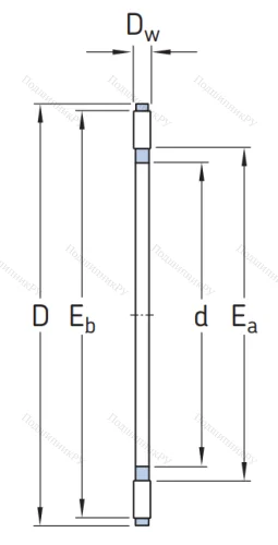 Игольчатый подшипник подшипник AXK 1730 от производителя  SKF