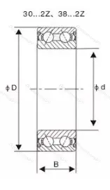 Двухрядный шариковый подшипник 3001 2Z