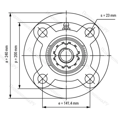 Подшипниковый узел UKFC 216+H 2316 - Вал: 70 мм от производителя  LPZ
