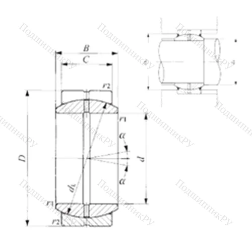 Подшипник скольжения сферический GE 220ES
