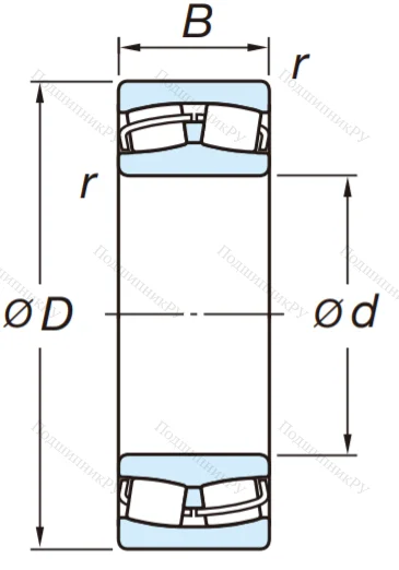 Сферический роликовый подшипник 21308 RZW 33