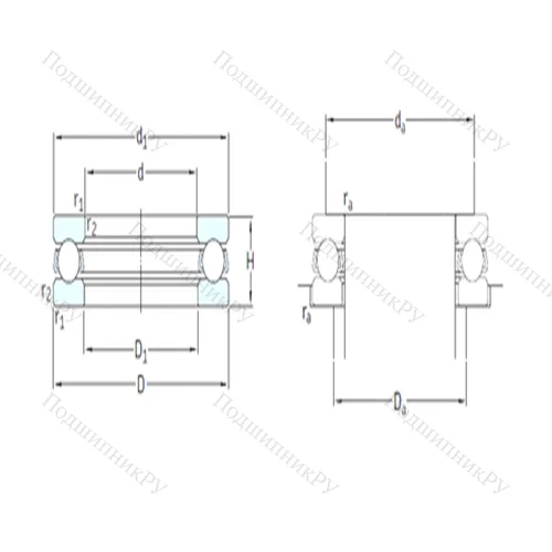 Подшипник шариковый упорный 51420M от производителя  SKF