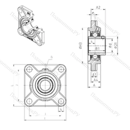 Подшипниковый узел шариковый радиальный