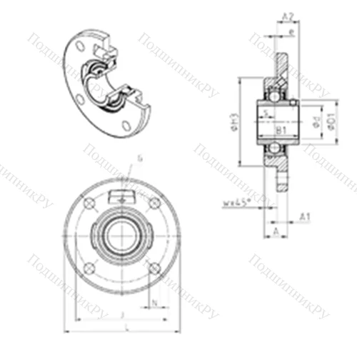 Подшипниковый узел шариковый радиальный UCFCE 208