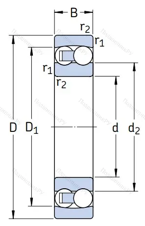 Двухрядный шариковый подшипник